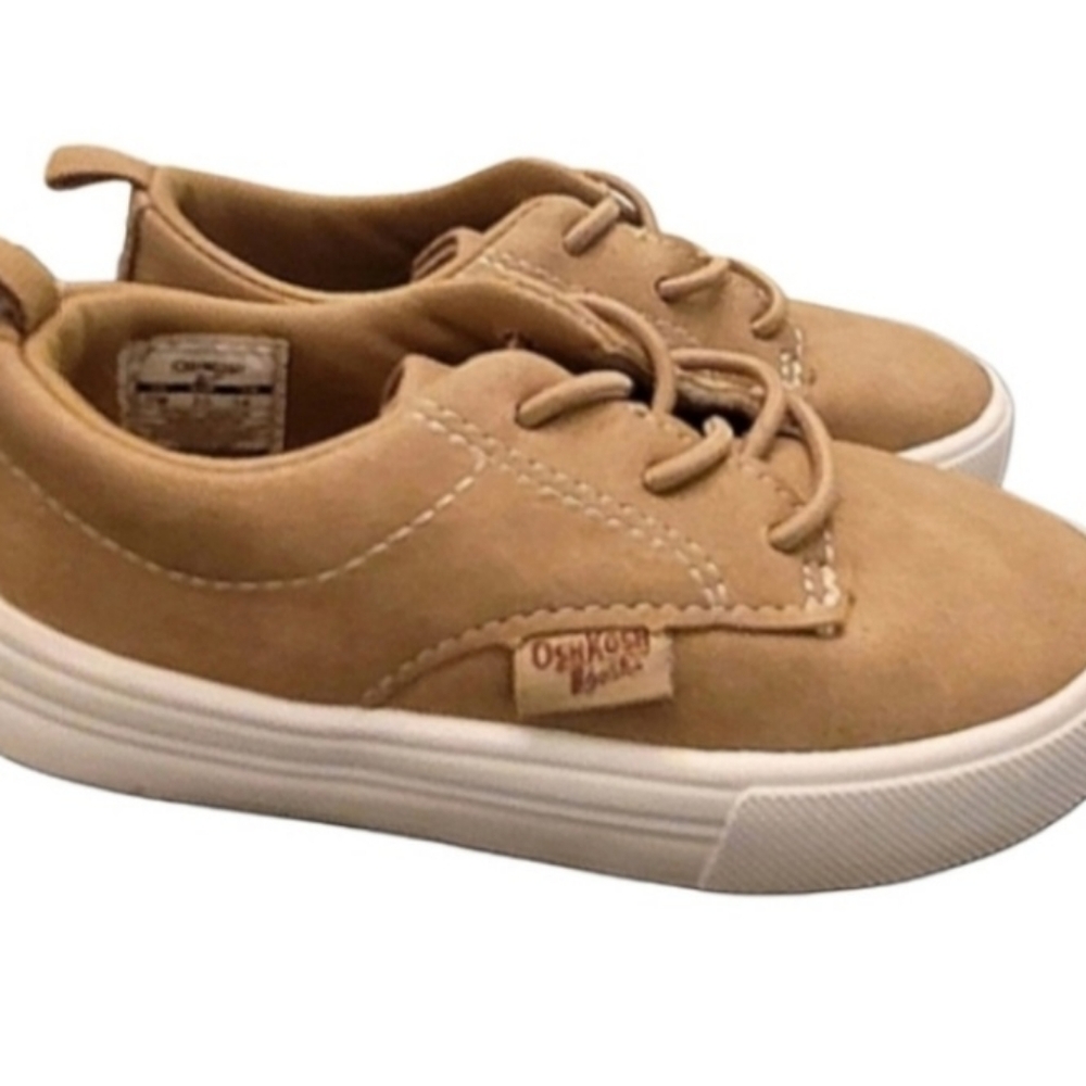 Osh Kosh Toddler Boy Tan Casual Canvas Shoes size 7c - Picture 8 of 9
